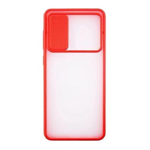StraTG Clear and Red Case with Sliding Camera Protector for Huawei Y9 Prime - Stylish and Protective Smartphone Case