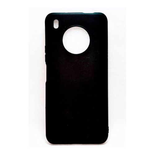 StraTG Black Silicon Cover for Huawei Y9a - Slim and Protective Smartphone Case 