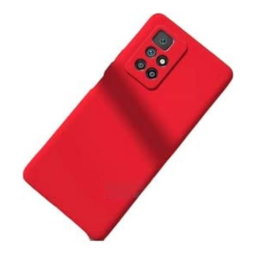 StraTG Red Silicon Cover for Xiaomi Redmi 10 - Slim and Protective Smartphone Case with Camera Protection