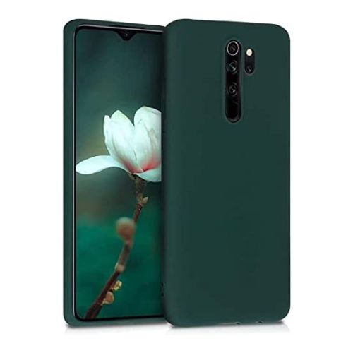 StraTG Dark Green Silicon Cover for Xiaomi Redmi Note 8 Pro - Slim and Protective Smartphone Case 