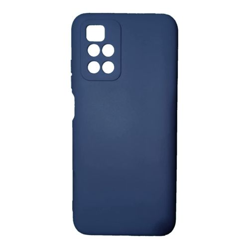 StraTG Dark Blue Silicon Cover for Xiaomi Redmi 10 - Slim and Protective Smartphone Case with Camera Protection
