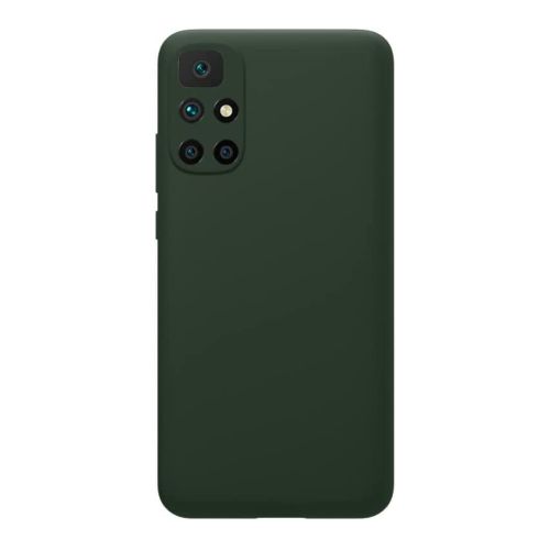 StraTG Dark Green Silicon Cover for Xiaomi Redmi 10 - Slim and Protective Smartphone Case with Camera Protection