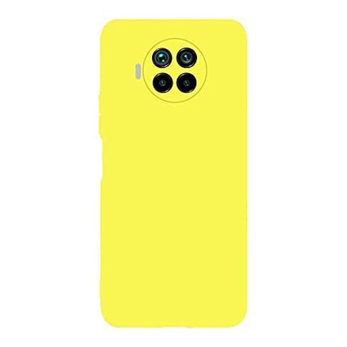 StraTG Yellow Silicon Cover for Xiaomi Mi 10T Lite - Slim and Protective Smartphone Case with Camera Protection