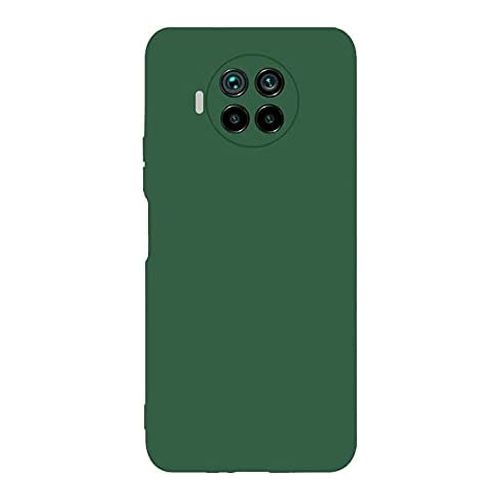 StraTG Dark Green Silicon Cover for Xiaomi Mi 10T Lite - Slim and Protective Smartphone Case with Camera Protection