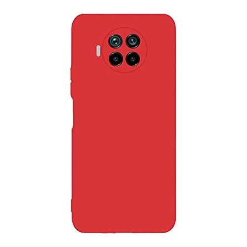 StraTG Red Silicon Cover for Xiaomi Mi 10T Lite - Slim and Protective Smartphone Case with Camera Protection