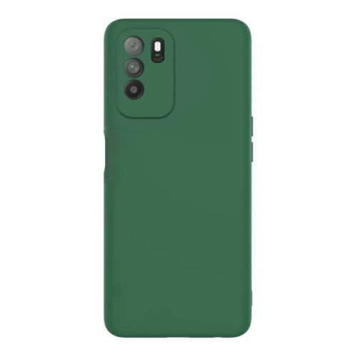 StraTG Dark Green Silicon Cover for Oppo A16 / A16S - Slim and Protective Smartphone Case with Camera Protection