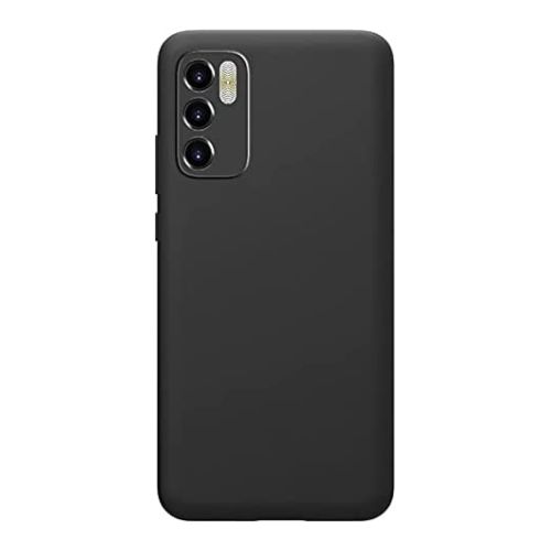 StraTG Black Silicon Cover for Oppo A16 / A16S - Slim and Protective Smartphone Case with Camera Protection