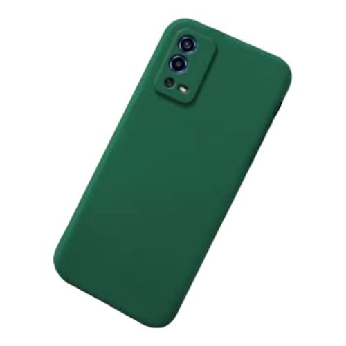 StraTG Dark Green Silicon Cover for Oppo A55 - Slim and Protective Smartphone Case with Camera Protection