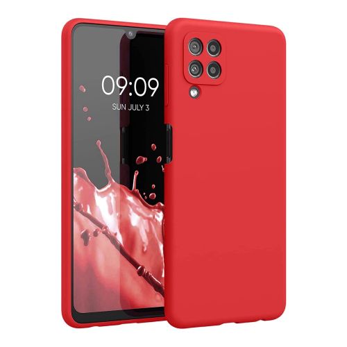 StraTG Red Silicon Cover for Samsung A22 / M22 / M32 / F22 - Slim and Protective Smartphone Case with Camera Protection