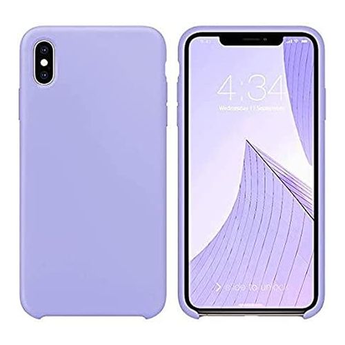 ستراتيجى جراب حماية سيليكون بنفسجى فاتح للمحمول iPhone X / XS