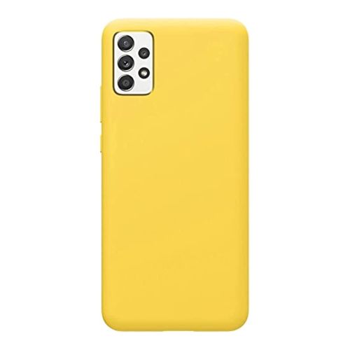 StraTG Yellow Silicon Cover for Samsung A72 - Slim and Protective Smartphone Case 