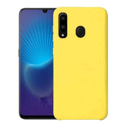 StraTG Yellow Silicon Cover for Samsung A20s - Slim and Protective Smartphone Case 