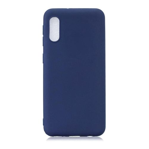 StraTG Dark Blue Silicon Cover for Samsung A02s - Slim and Protective Smartphone Case 
