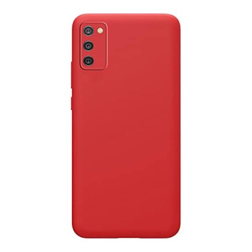 StraTG Red Silicon Cover for Samsung A02s - Slim and Protective Smartphone Case 