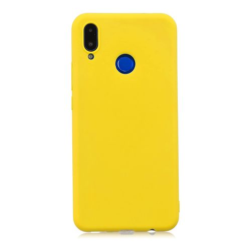 StraTG Yellow Silicon Cover for Samsung A10s - Slim and Protective Smartphone Case 