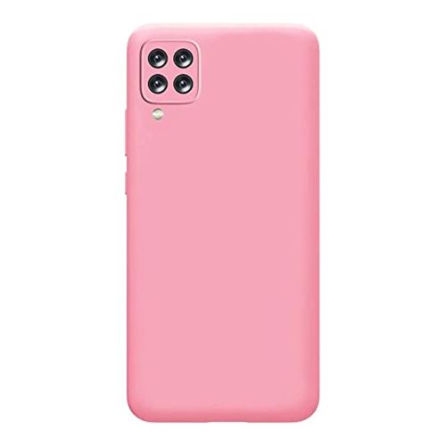 StraTG Pink Silicon Cover for Samsung A12 / M12 / F12 - Slim and Protective Smartphone Case with Camera Protection