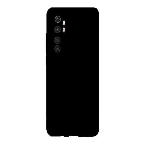 StraTG Black Silicon Cover for Xiaomi Mi Note 10 Lite - Slim and Protective Smartphone Case with Camera Protection
