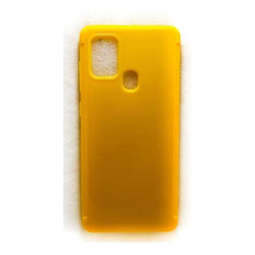 StraTG Mustard Silicon Cover for Samsung A21S - Slim and Protective Smartphone Case 