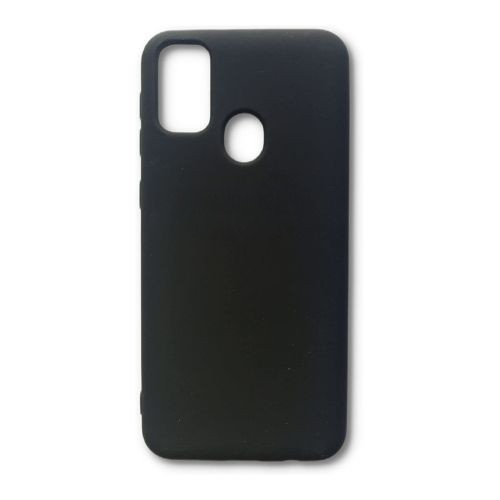 StraTG Black Silicon Cover for Samsung M21 - Slim and Protective Smartphone Case 