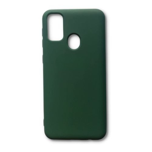 StraTG Dark Green Silicon Cover for Samsung M21 - Slim and Protective Smartphone Case 
