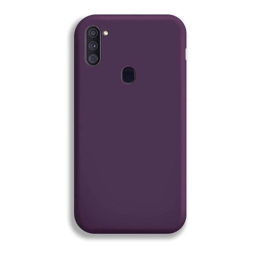 StraTG Dark Purple Silicon Cover for Samsung A11 / M11 - Slim and Protective Smartphone Case 