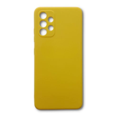 StraTG Yellow Silicon Cover for Samsung A32 4G - Slim and Protective Smartphone Case with Camera Protection