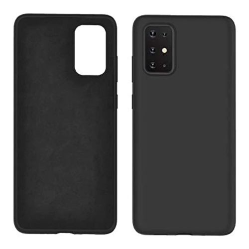 StraTG Black Silicon Cover for Samsung A51 4G - Slim and Protective Smartphone Case 