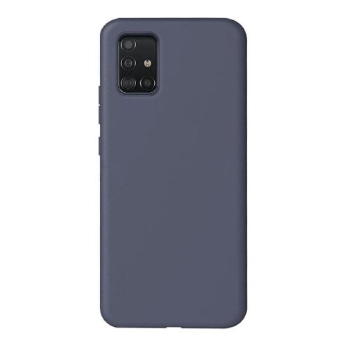 StraTG Dark Blue Silicon Cover for Samsung A71 - Slim and Protective Smartphone Case 