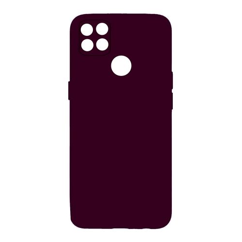 StraTG Dark Purple Silicon Cover for Oppo A15 / A15s - Slim and Protective Smartphone Case 