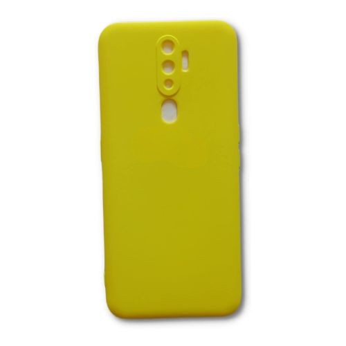 StraTG Yellow Silicon Cover for Oppo A5 2020 / A9 2020 / A11 - Slim and Protective Smartphone Case with Camera Protection