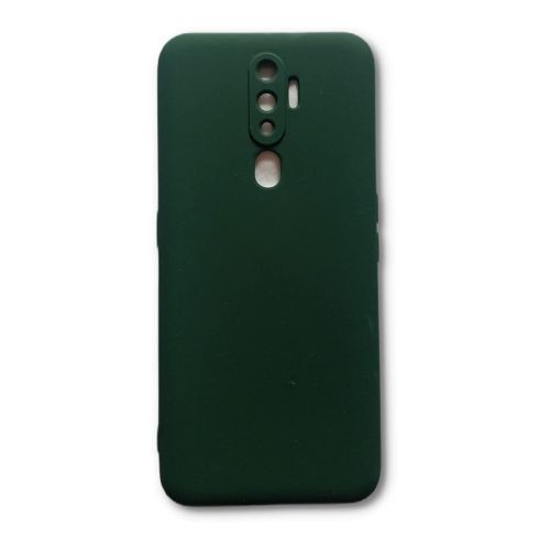 StraTG Dark Green Silicon Cover for Oppo A5 2020 / A9 2020 / A11 - Slim and Protective Smartphone Case with Camera Protection