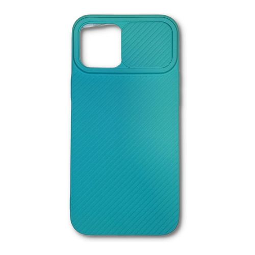 StraTG Turquoise Case with Sliding Camera Protector for iPhone 12 Pro Max - Stylish and Protective Smartphone Case