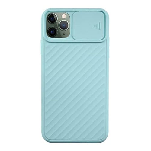 StraTG Light Blue Case with Sliding Camera Protector for iPhone 11 Pro Max - Stylish and Protective Smartphone Case