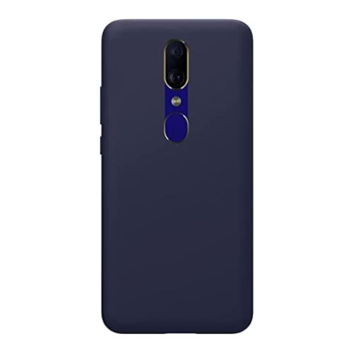 StraTG Dark Blue Silicon Cover for Oppo F11 - Slim and Protective Smartphone Case 