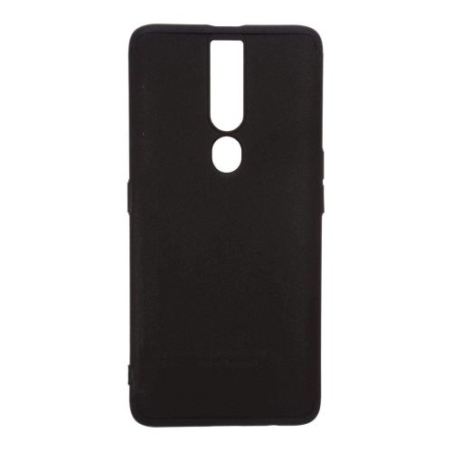 StraTG Black Silicon Cover for Oppo F11 Pro - Slim and Protective Smartphone Case 