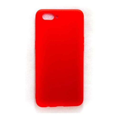 StraTG Red Silicon Cover for Oppo A3s - Slim and Protective Smartphone Case 
