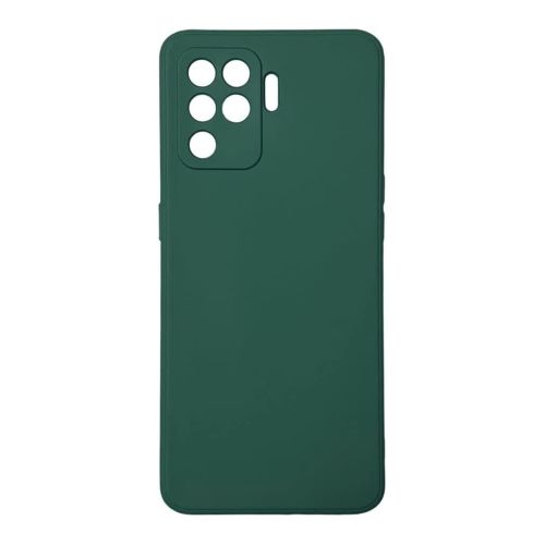 StraTG Green Silicon Cover for Oppo A94 / F19 Pro / Reno 5f / Reno 5 Lite - Slim and Protective Smartphone Case with Camera Protection