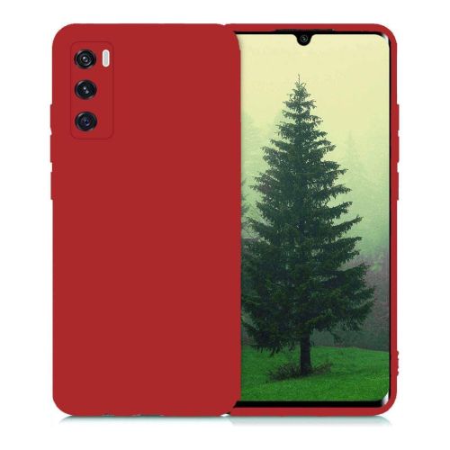 StraTG Red Silicon Cover for Vivo V20 SE - Slim and Protective Smartphone Case with Camera Protection
