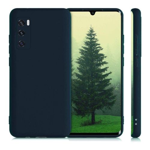 StraTG Dark Blue Silicon Cover for Vivo V20 SE - Slim and Protective Smartphone Case with Camera Protection