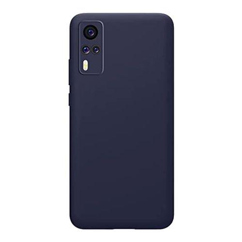 StraTG Dark Blue Silicon Cover for Vivo Y51 (2020) / Y51a (2021) / Y53s 4G (2021) / Y31 (2021) - Slim and Protective Smartphone Case with Camera Protection