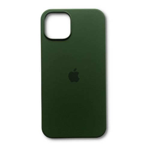 StraTG Dark Green Silicon Cover for iPhone 13 - Slim and Protective Smartphone Case 