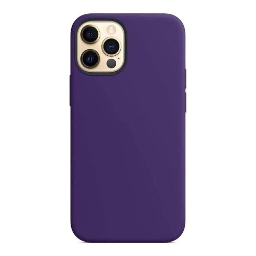 StraTG Dark Purple Blue Silicon Cover for iPhone 13 Pro - Slim and Protective Smartphone Case 