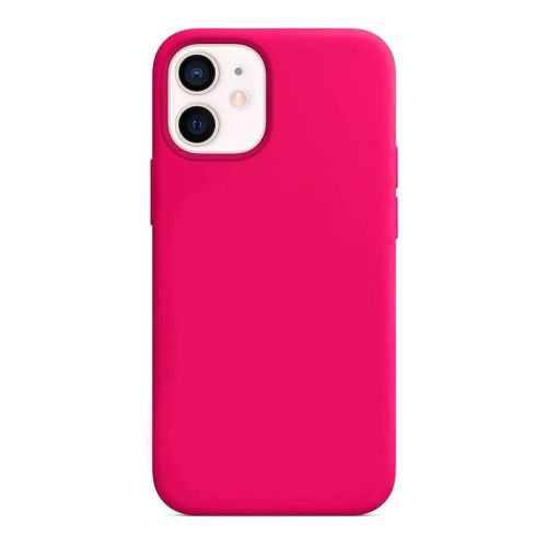 StraTG Bright hot Pink Silicon Cover for iPhone 12 / 12 Pro - Slim and Protective Smartphone Case 