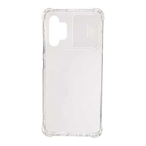 StraTG Gorilla Transparent Cover for Samsung A32 4G - Durable and Clear Smartphone Case with Slide Camera Protection