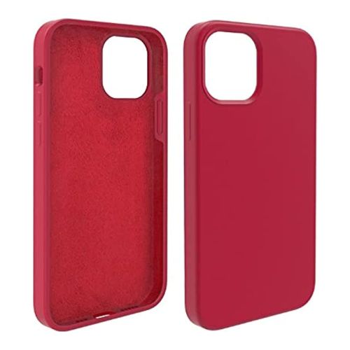 StraTG Dark Red Silicon Cover for iPhone 13 - Slim and Protective Smartphone Case 