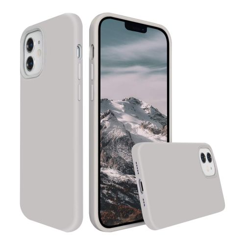 StraTG Stone Silicon Cover for iPhone 12 / 12 Pro - Slim and Protective Smartphone Case 