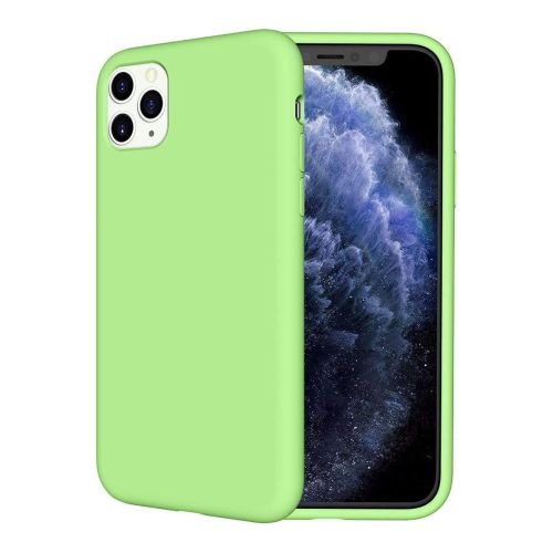 StraTG Light Green Silicon Cover for iPhone 11 Pro Max - Slim and Protective Smartphone Case 