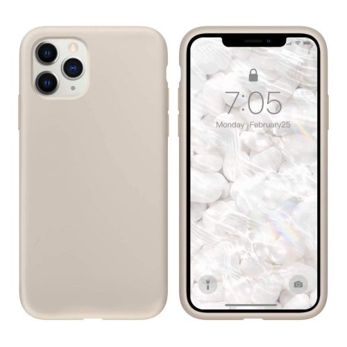 StraTG Stone Silicon Cover for iPhone 11 Pro Max - Slim and Protective Smartphone Case 