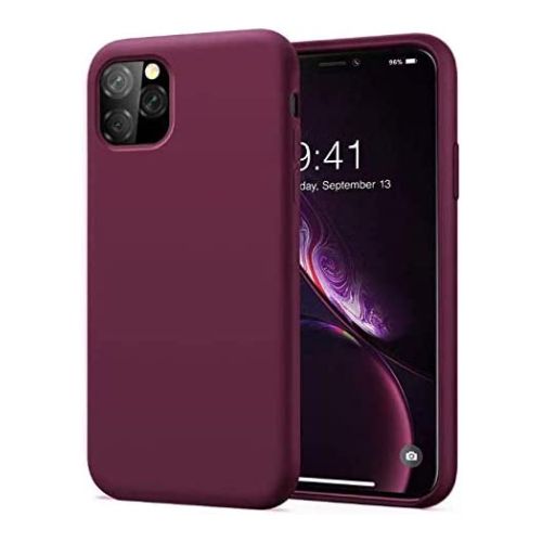 StraTG Dark Purple Silicon Cover for iPhone 11 Pro - Slim and Protective Smartphone Case [Feature]