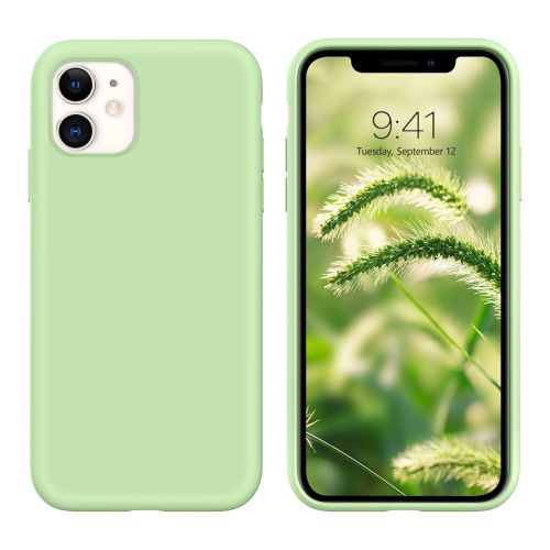 StraTG Light Green Silicon Cover for iPhone 11 - Slim and Protective Smartphone Case 
